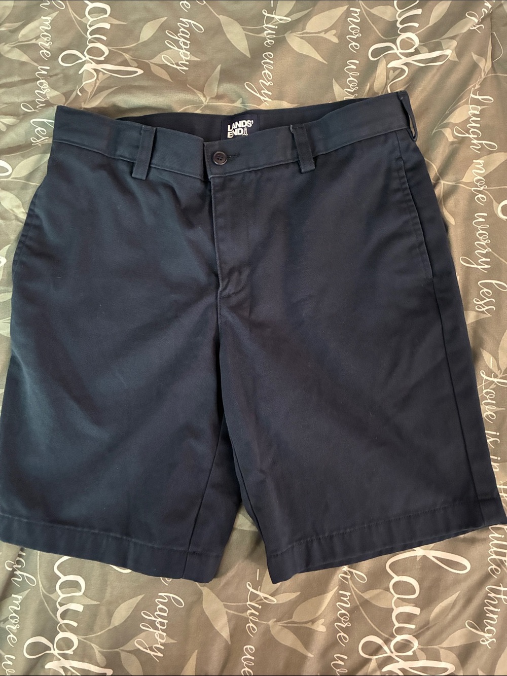 Lands' End Navy Girls' School Shorts